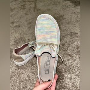 Neon lightly worn hey dudes! Women’s size 8